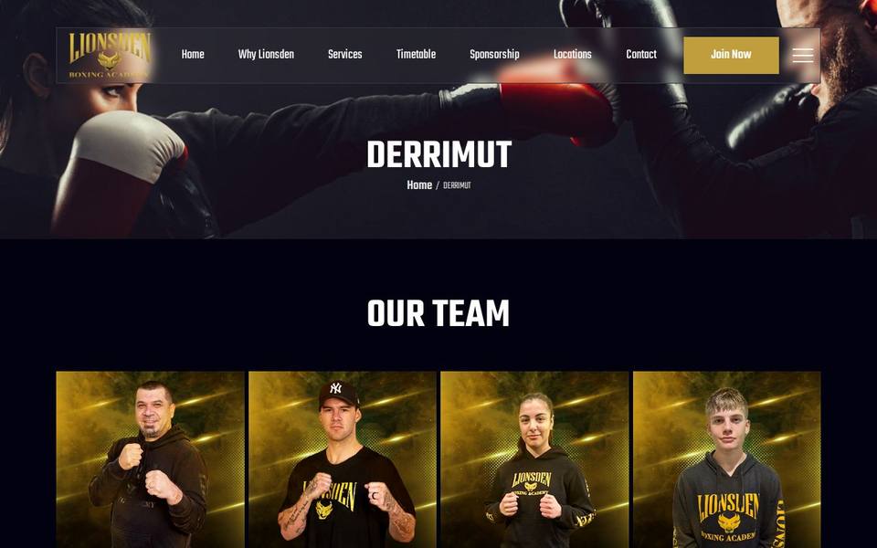 Lionsden Boxing Academy Derrimut website