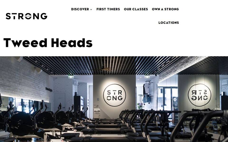 STRONG Pilates Tweed Heads website