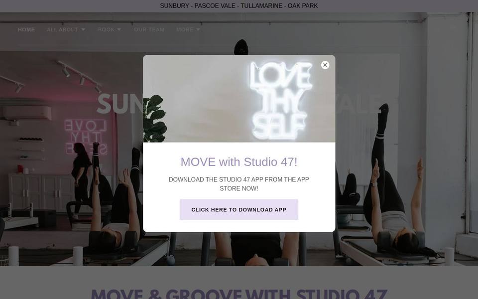 Studio 47 Pilates website
