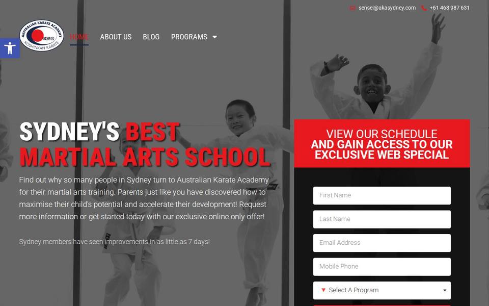 Australian Karate Academy website