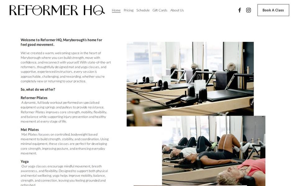 Reformer HQ website