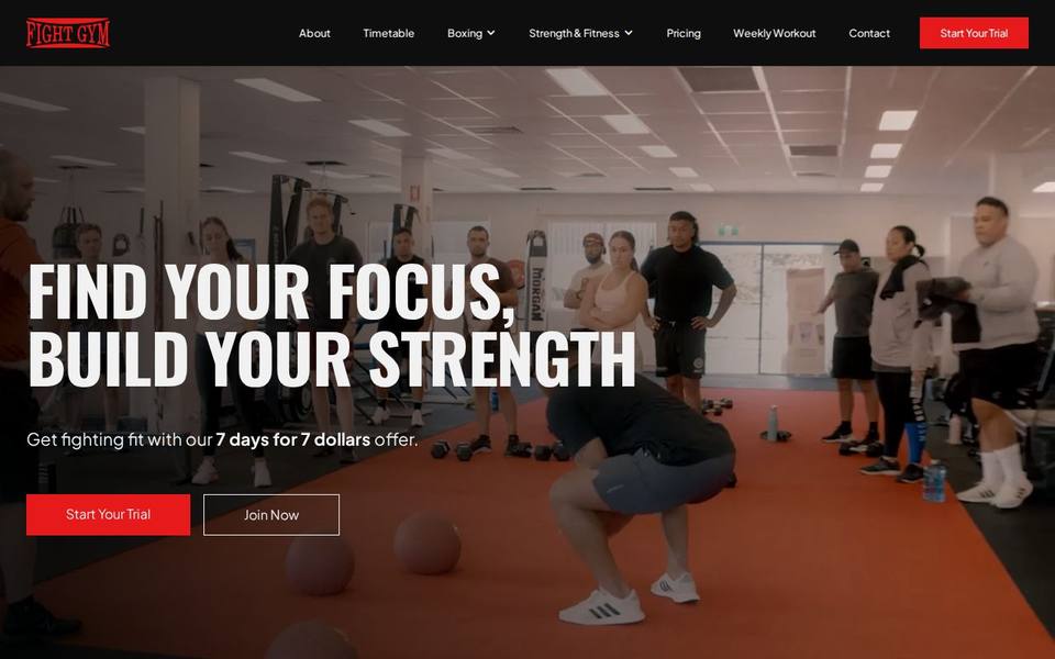 Fight Gym website