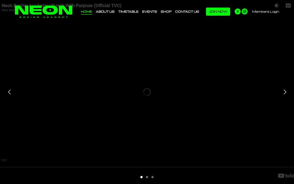 Neon Boxing Academy website