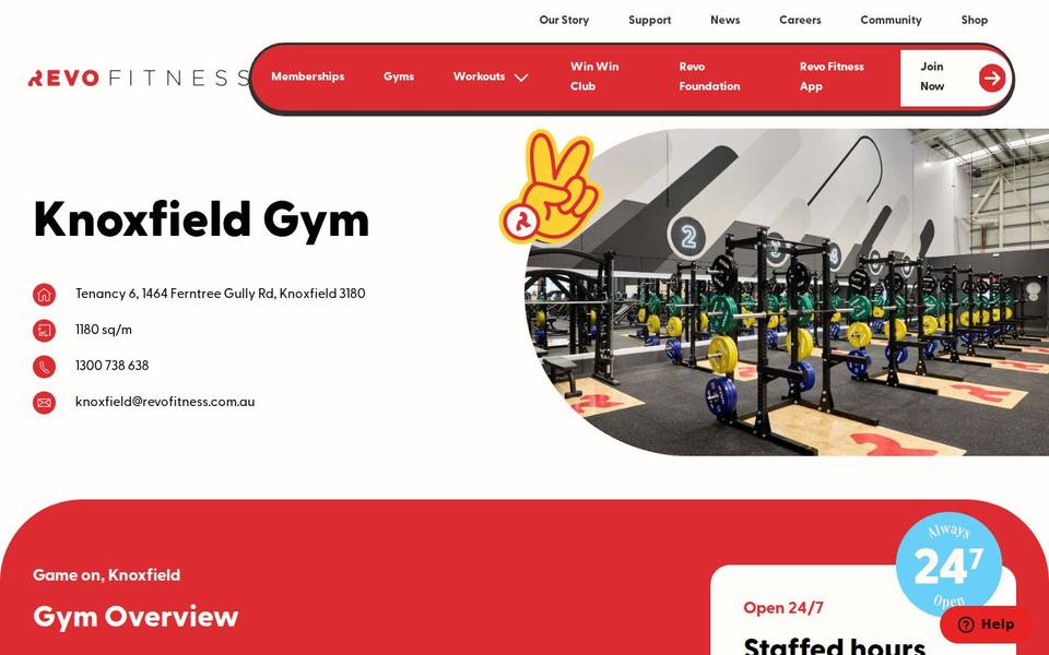 Revo Fitness Knoxfield website