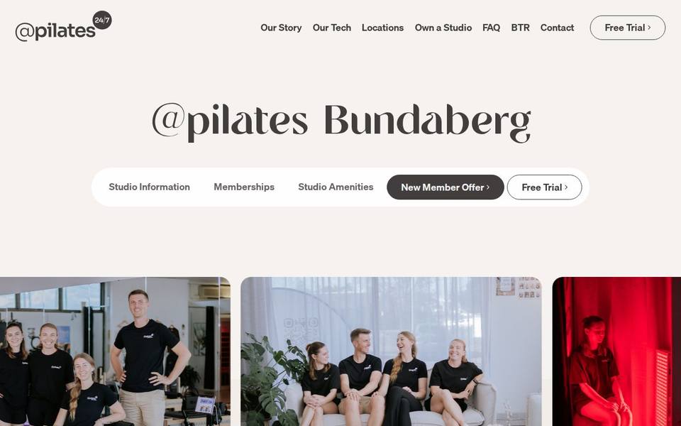 @pilates 24/7 Bundaberg website