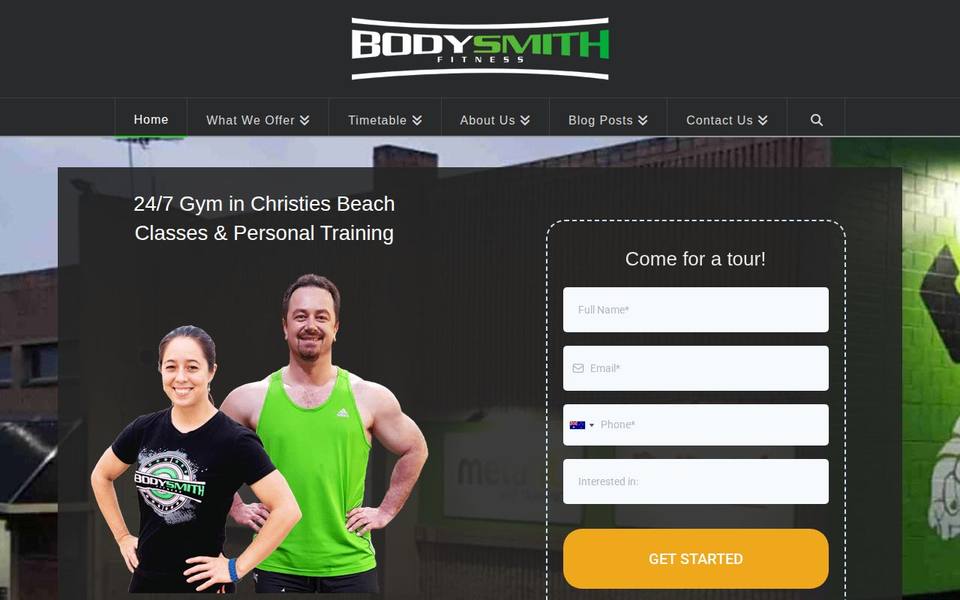 BodySmith Fitness 247 Gym website