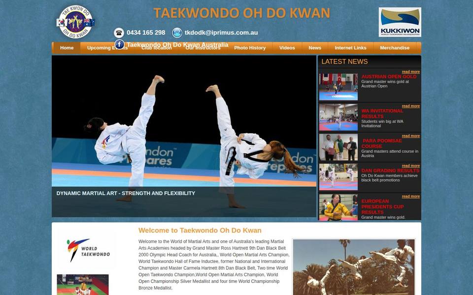 Oh Do Kwan Taekwondo website