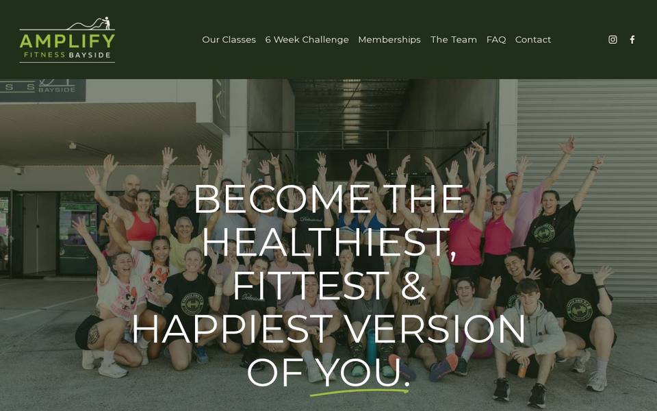 Amplify Fitness Bayside website