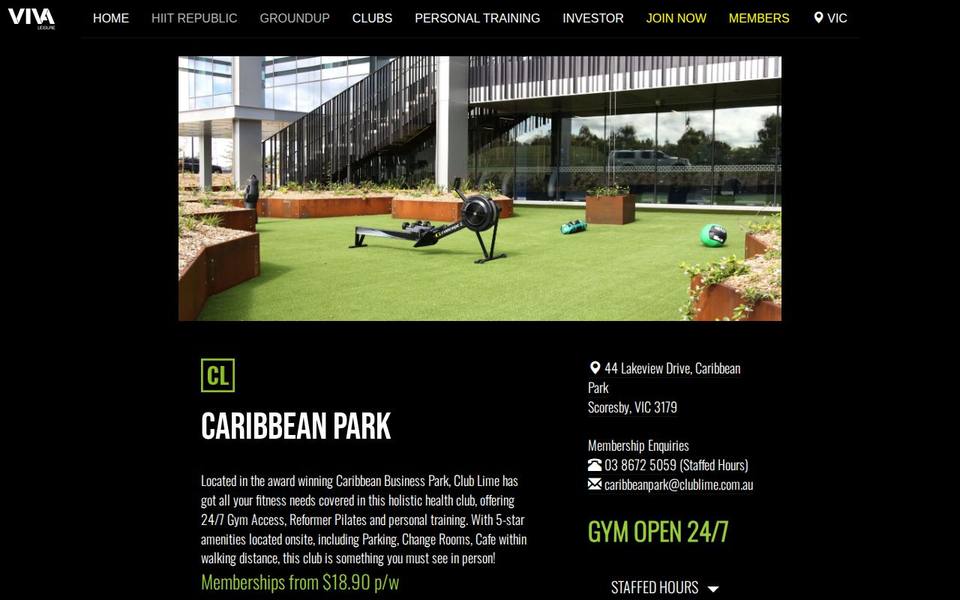 Club Lime Caribbean Park website