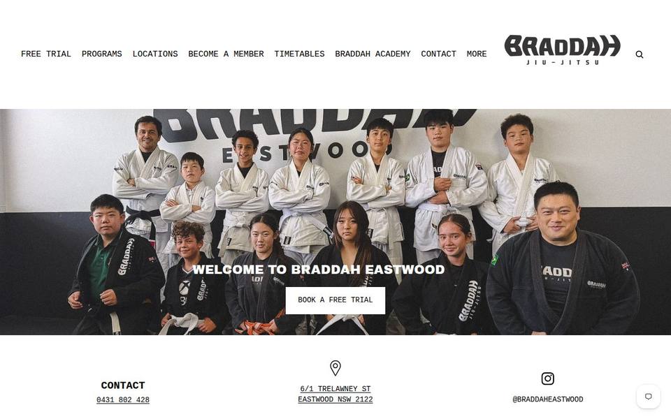 Braddah Jiu Jitsu Artarmon Sydenham Eastwood website