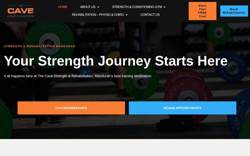 The Cave Strength & Conditioning website