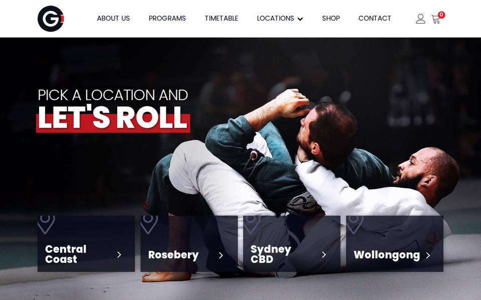 Garage Jiu Jitsu Central Coast website