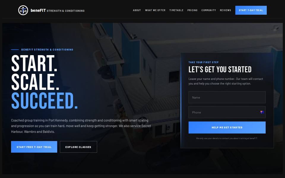 Benefit Strength and Conditioning website
