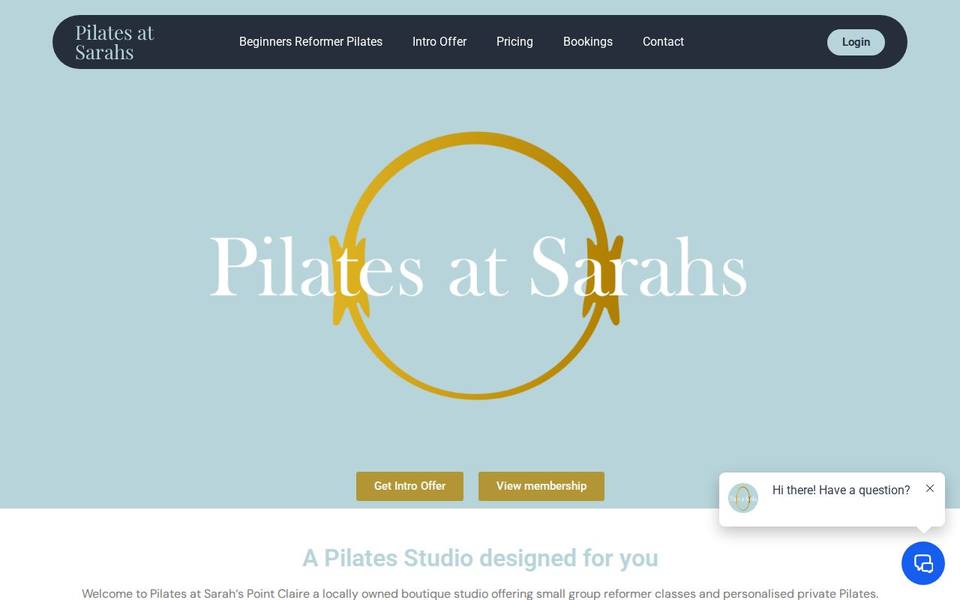 Pilates at Sarahs website