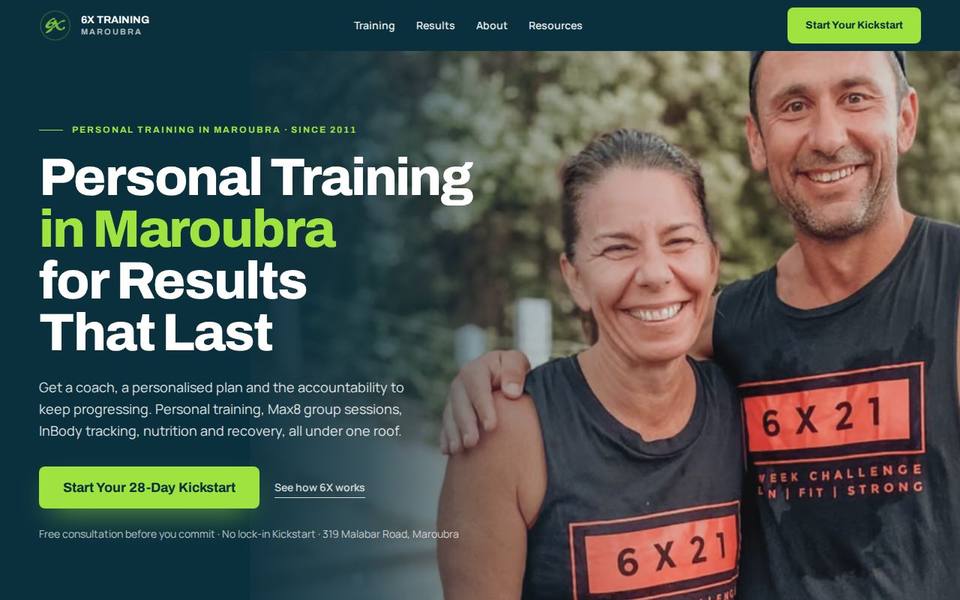 6X Training website