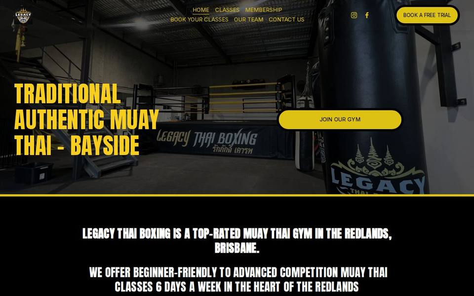 Legacy Thai Boxing website