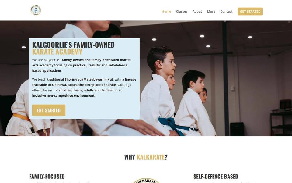 Kalgoorlie Karate Academy website