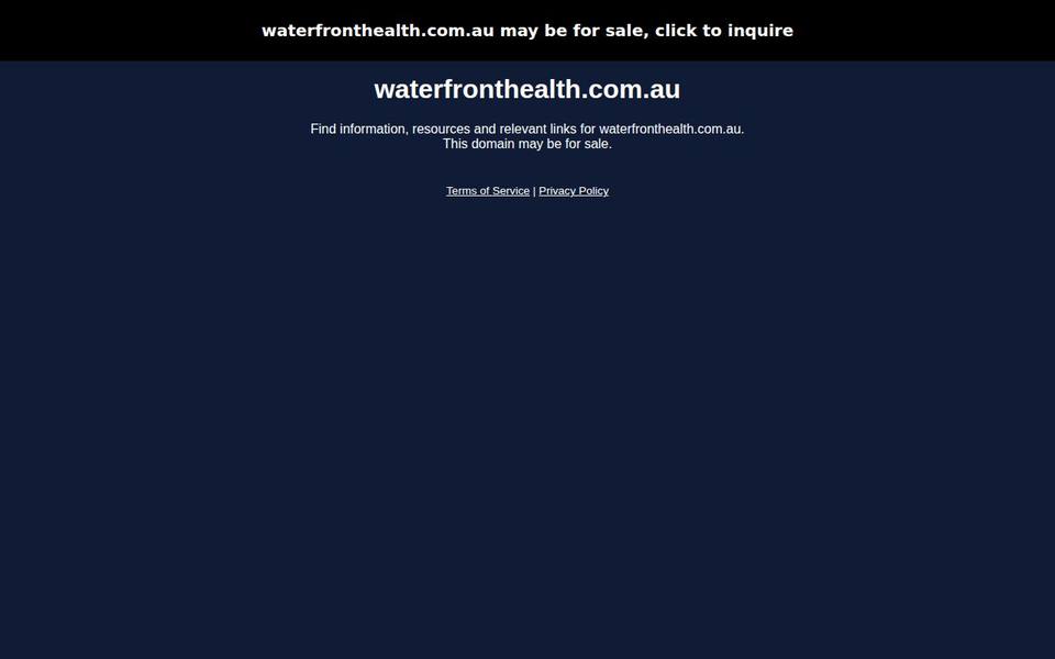 Waterfront health studio website