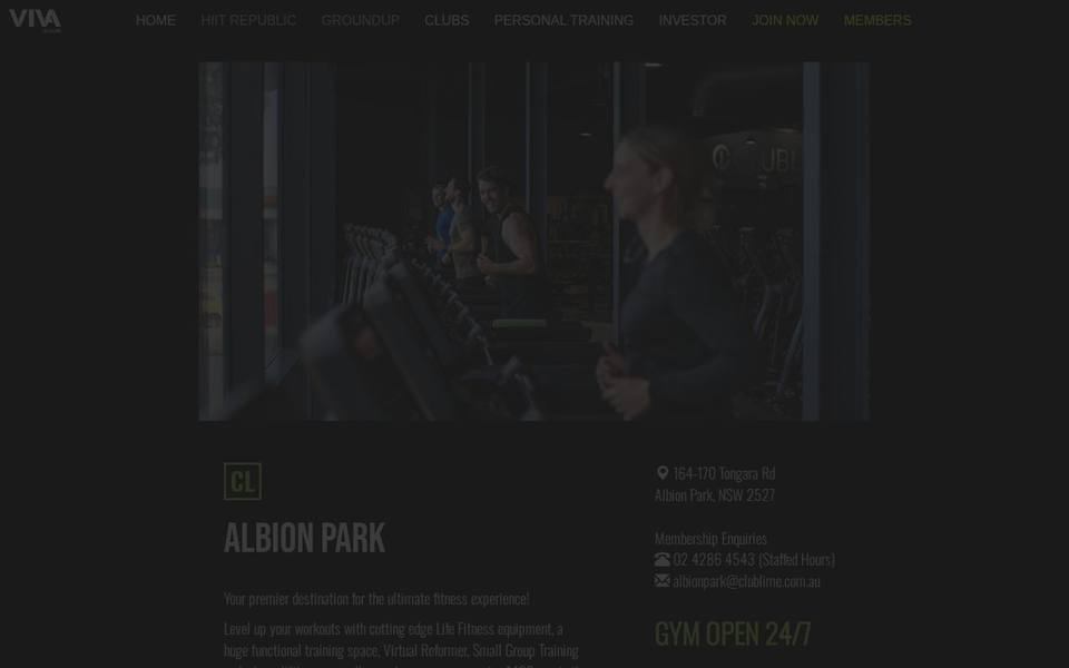 Club Lime Albion Park website