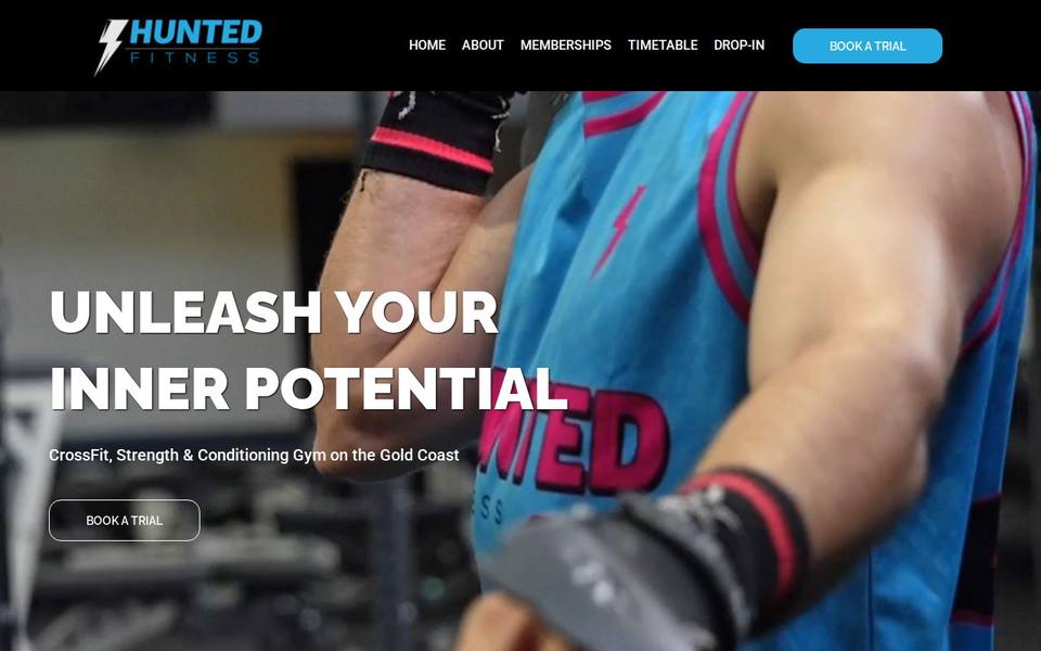 Hunted Fitness website