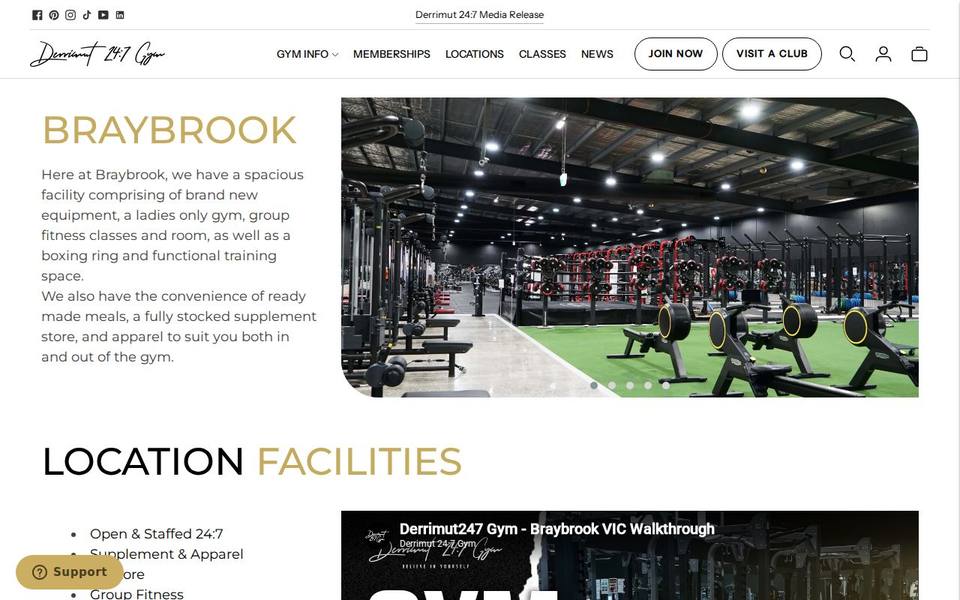 Derrimut 24:7 Gym Braybrook website
