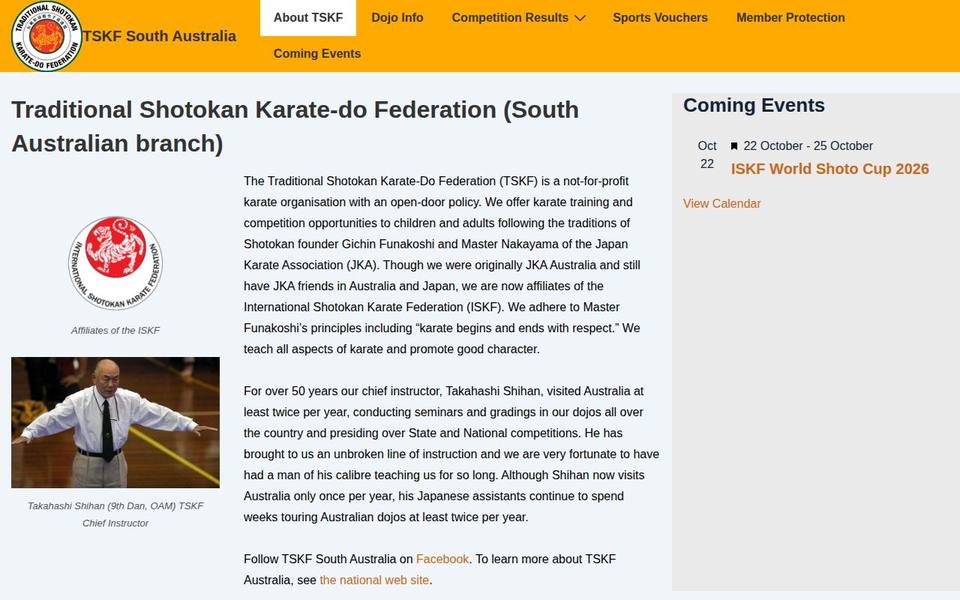 TSKF Southern Adelaide website
