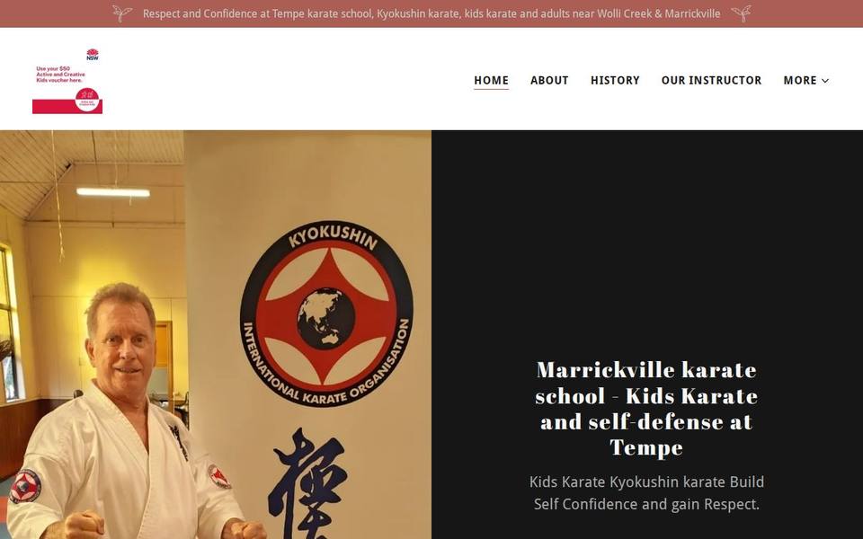 Marrickville Kyokushin Karate Club website