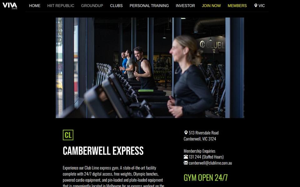 Club Lime Camberwell Express website