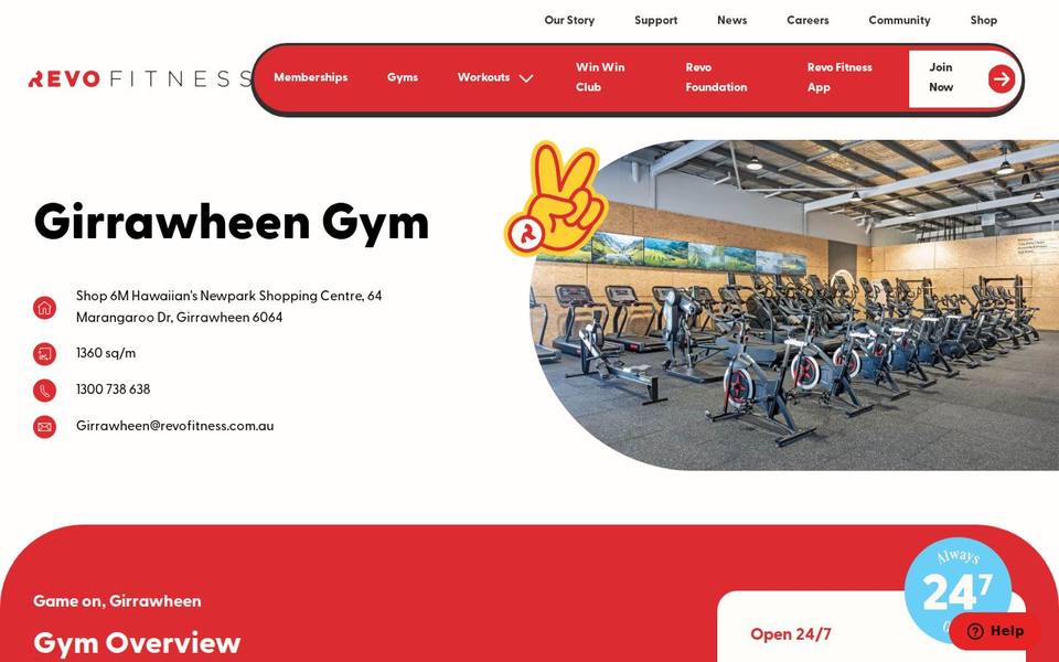 Revo Fitness Girrawheen website