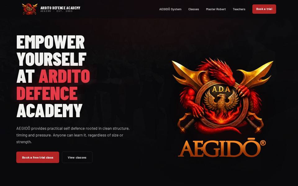 Ardito Defence Academy website