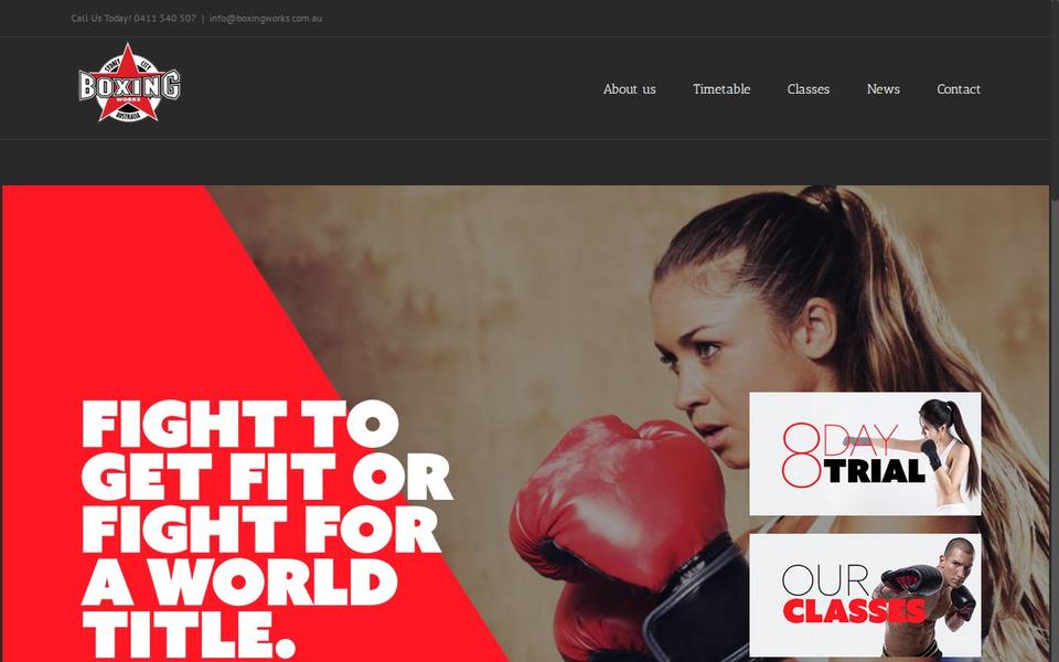 Boxing Works website