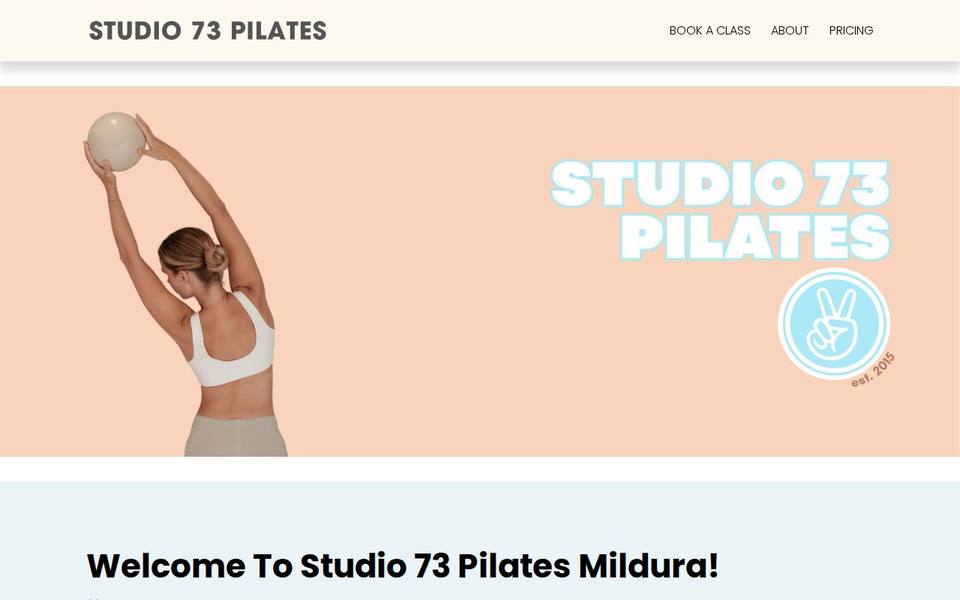 Studio 73 Pilates website
