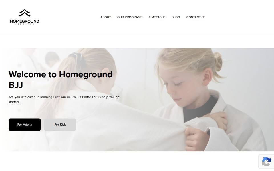 Homeground Jiu Jitsu website