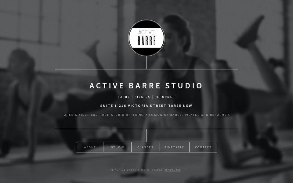 Active Barre Studio website