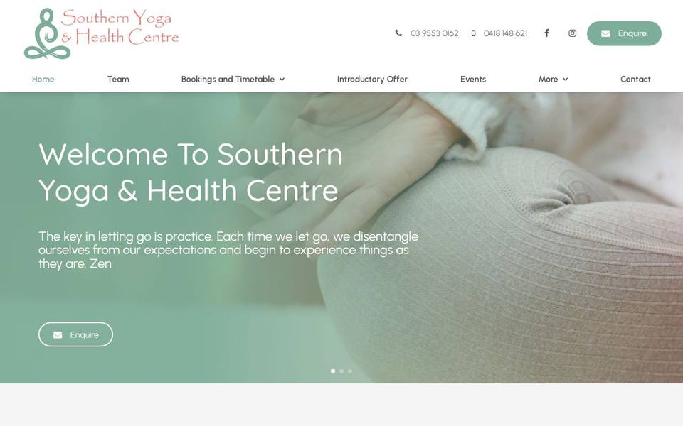 Southern Yoga and Health Centre website