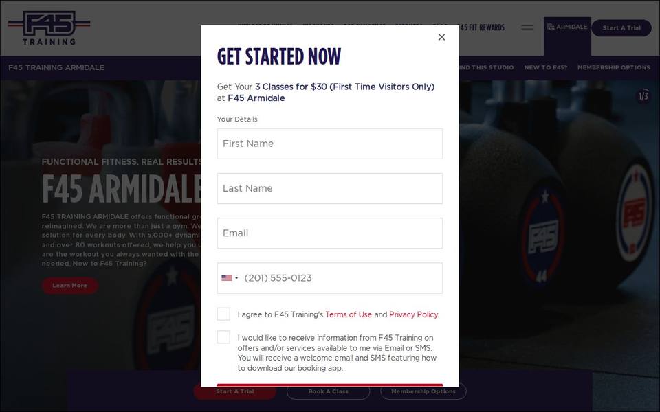 F45 Armidale website