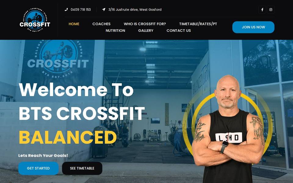 BTS CrossFit website