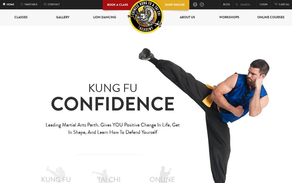 Chinese Kung Fu and Tai Chi Academy website