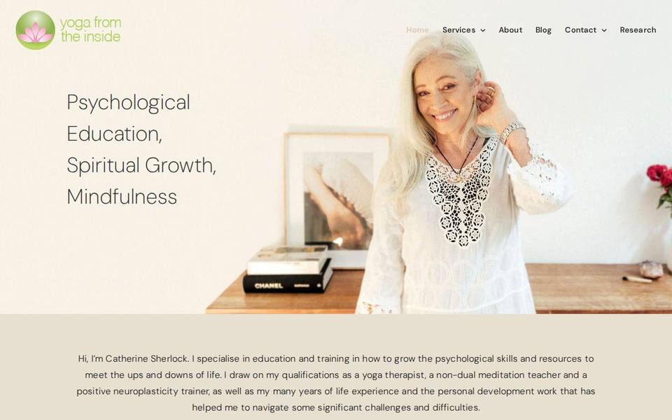 Yoga From the Inside website