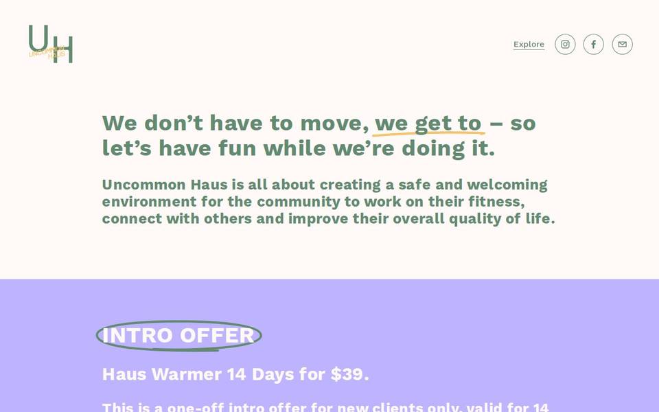Uncommon Haus website