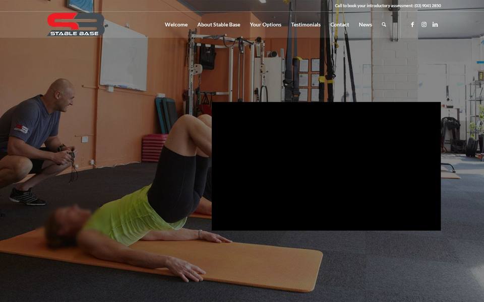 Stable Base Personal Training and Pilates website