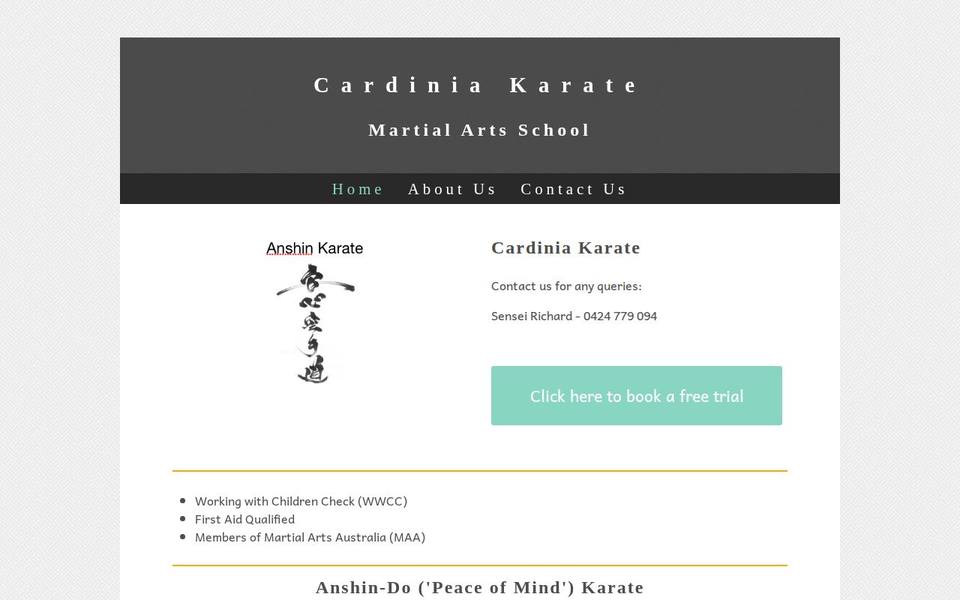 Cardinia Karate website