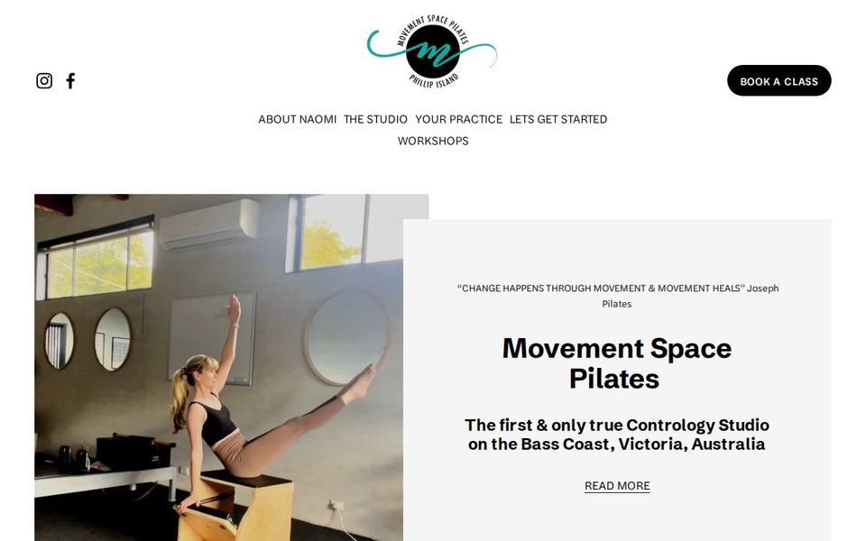 Movement Space website