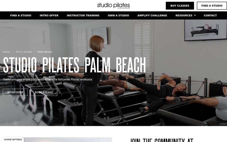 Studio Pilates International website