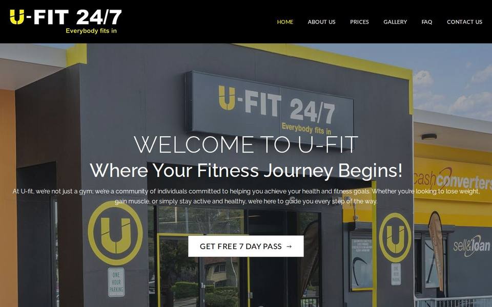 U Fit 24/7 Gym website
