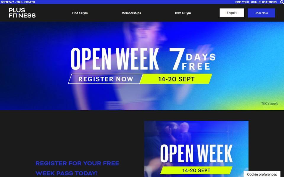 Plus Fitness North Richmond website