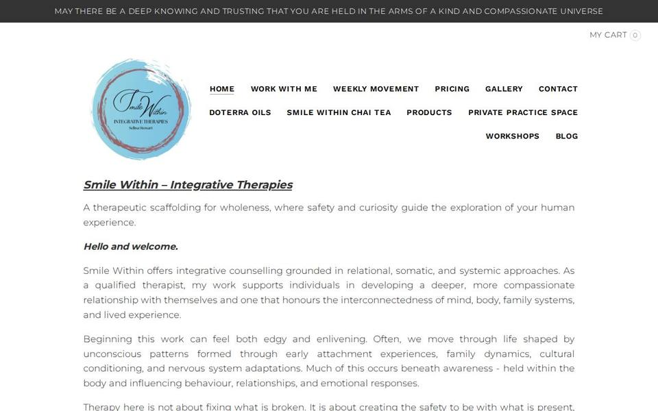 Smile Within Integrative Therapies website