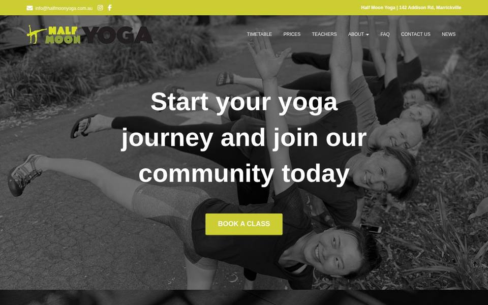 Half Moon Yoga website