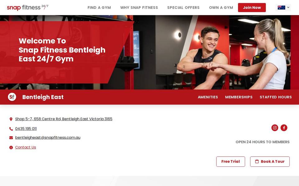 Snap Fitness Bentleigh East website