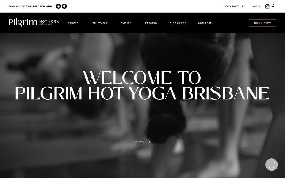 Pilgrim Hot Yoga website